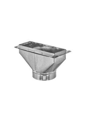 Master Flow 12" x 12" to 8" Universal Register Box with Flange Galvanized Steel